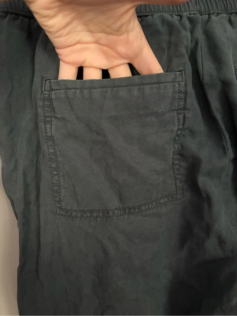 Banana Republic Charcoal Gray Cotton Linen Blend Cargo Jogger Pants Small
